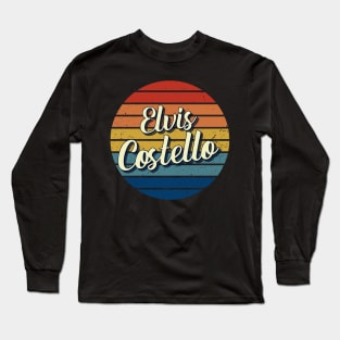 Elvis Costello Vintage Retro Circle Long Sleeve T-Shirt